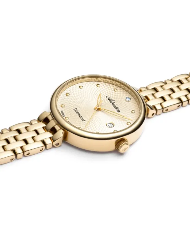 Efektowna i elegancka tarcza w modelu A3543 ozdobiona jest diamentem. Adriatica A3543.1141DQ